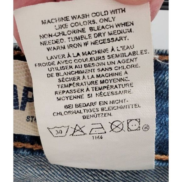 Gap Womens Boot Cut Capri Jeans Stretch Blue Size 4 Y2K - Picture 7 of 8